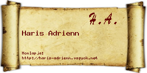 Haris Adrienn névjegykártya